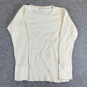 VINTAGE Northwest Territory Thermal Shirt Youth XL Cream Waffle Knit Cozy Tee